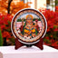 Marble Round Ganesh Plate With Stand