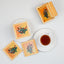 Peacock Gemstone Painted Tea Coasters 6 Pcs Set