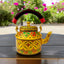 Aluminum Painted Tea Kettle With Cheerful Floral Design
