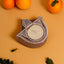 Wooden Hand Block Lotus Leaf Shape Diya Pair