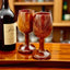 Wooden Wine Glass Set