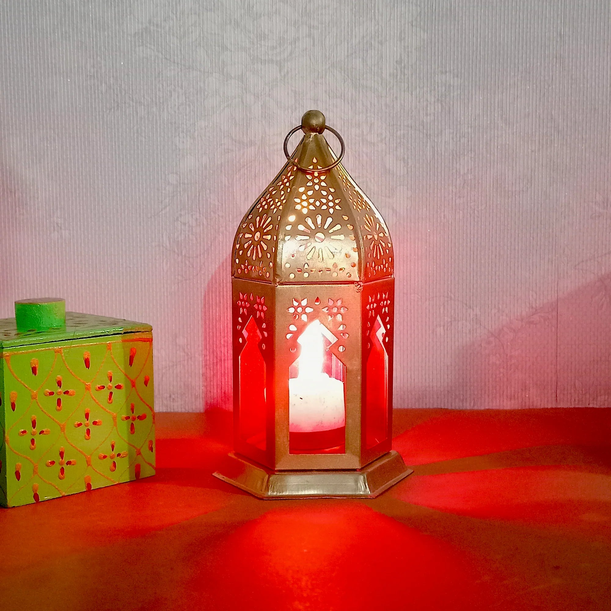 Vintage Moroccan Lantern Rustic Wedding Lighting Set of 2 Main image