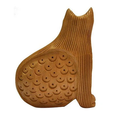 Wooden Cat Set Carving Antique Showpiece Set Of 5 Pcs Secondary image