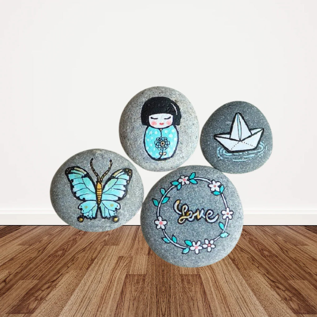 Beautiful Painting Stones Showpiece
