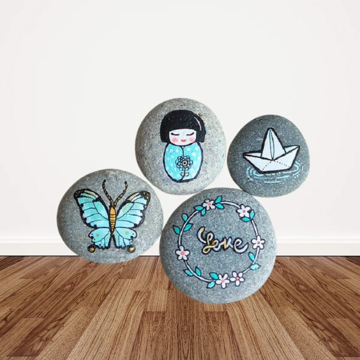 Beautiful Painting Stones Showpiece Main image