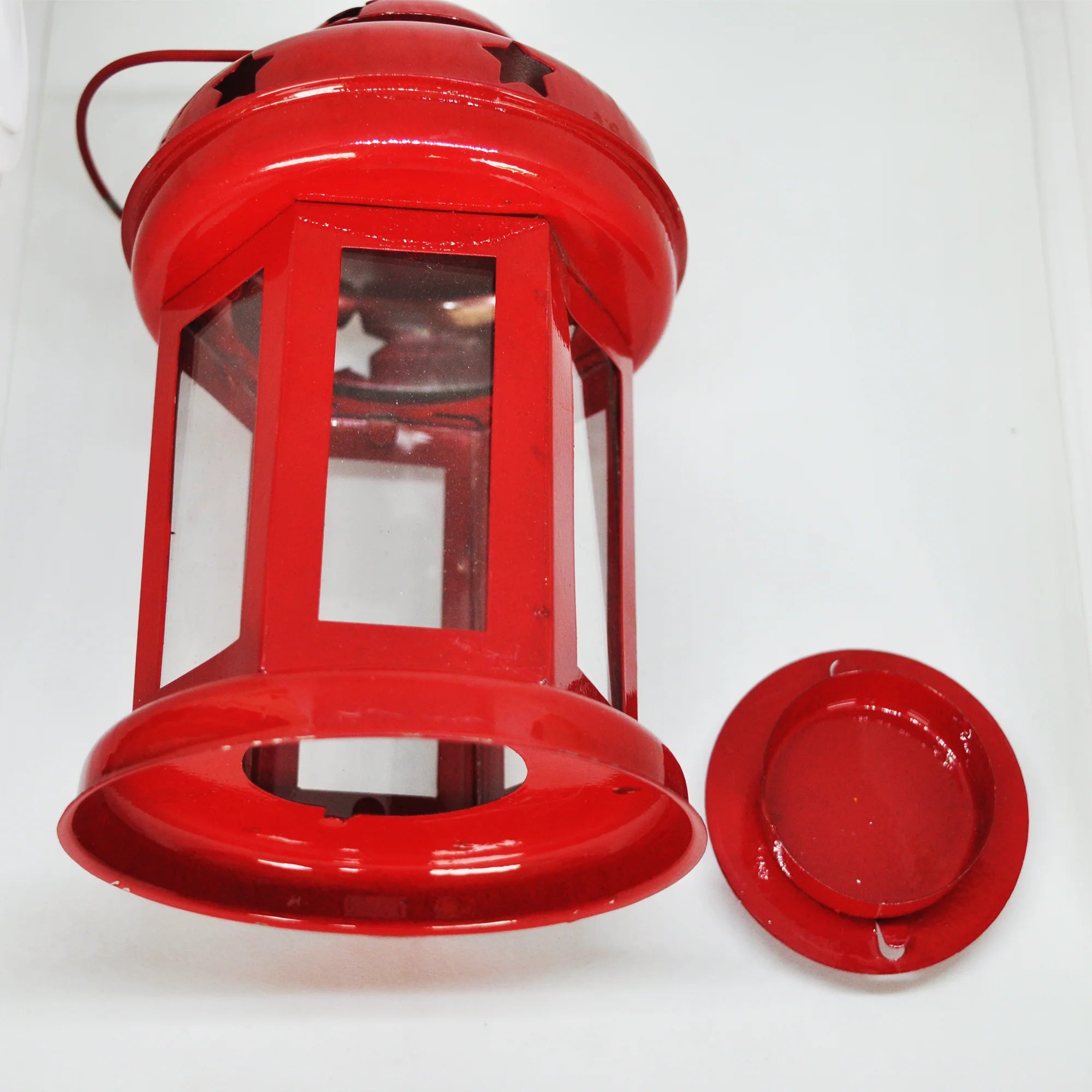 Metal Star Wall Hanging Candle Holder For Red set of 2 pc Secondary image