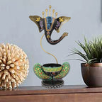 Ganesha Tea Light And Stand Showpiece 12 Inch