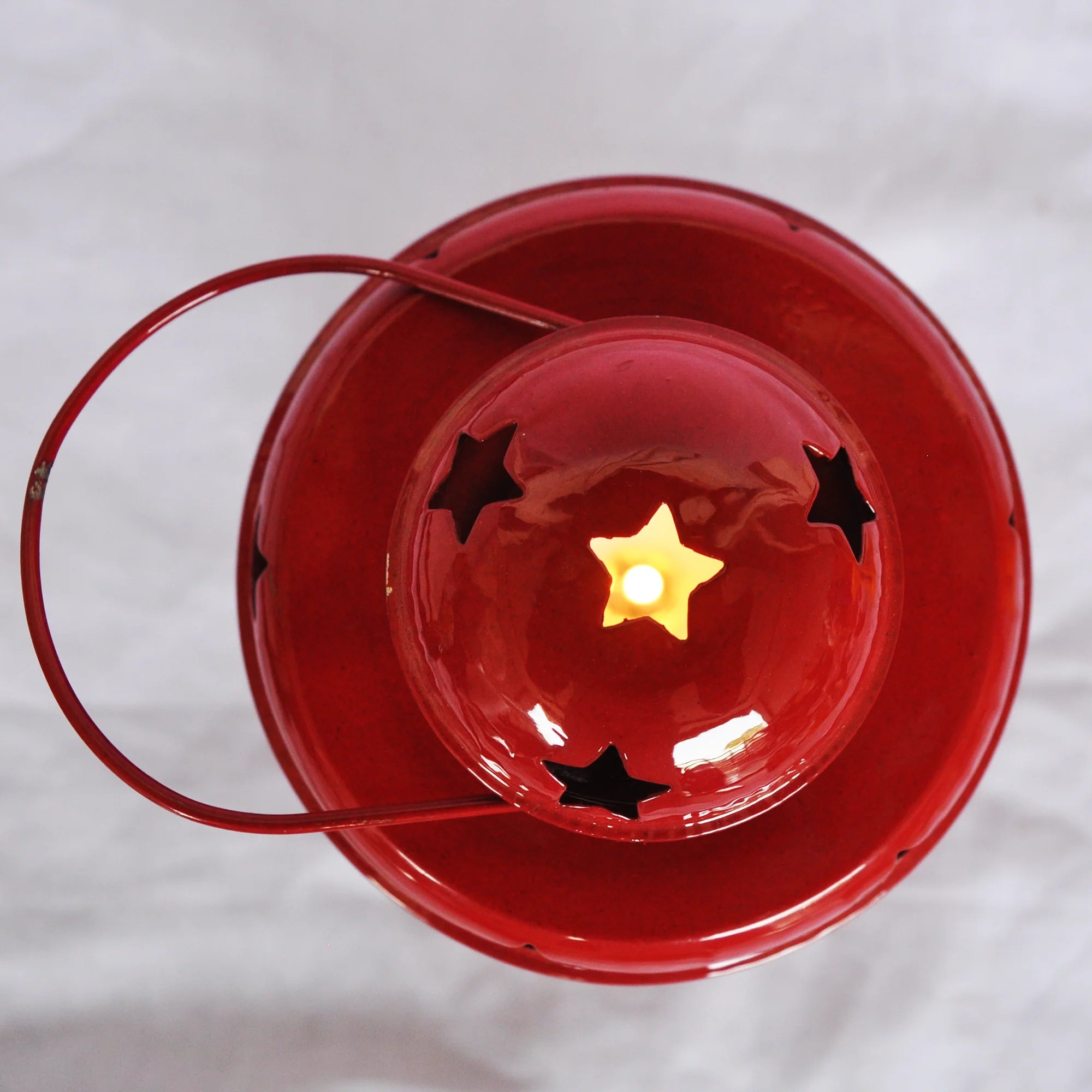 Metal Star Wall Hanging Candle Holder For Red set of 2 pc