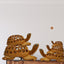 Wooden Tortoise Jali Antique Showpiece Set Of 5 Pcs