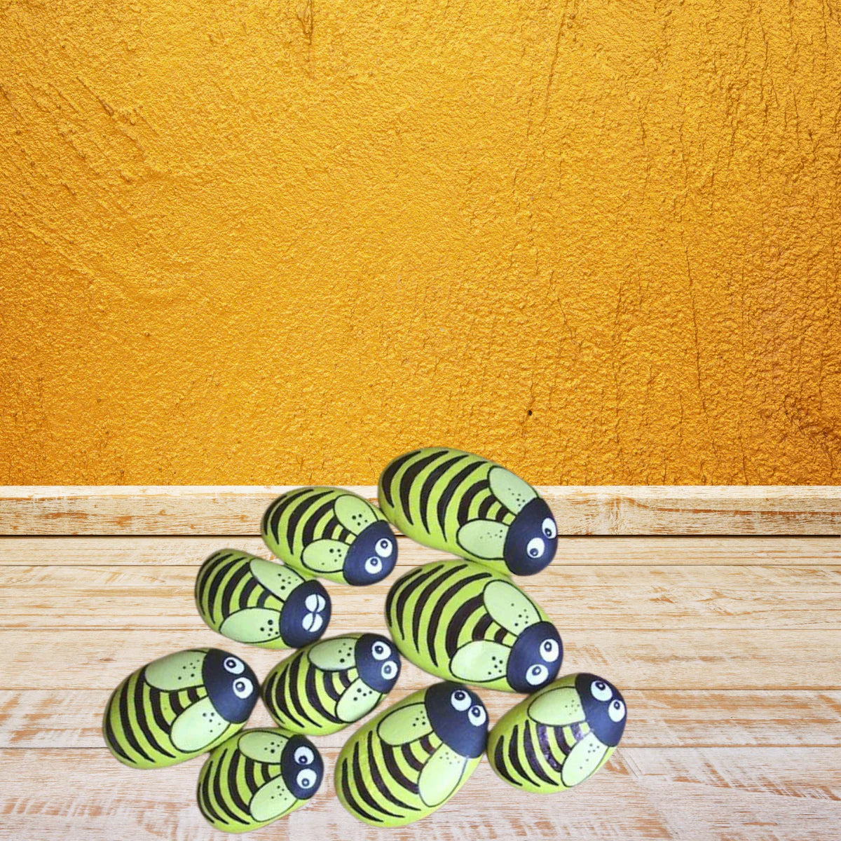 Beautiful Painting Stones Showpiece 6 Pcs