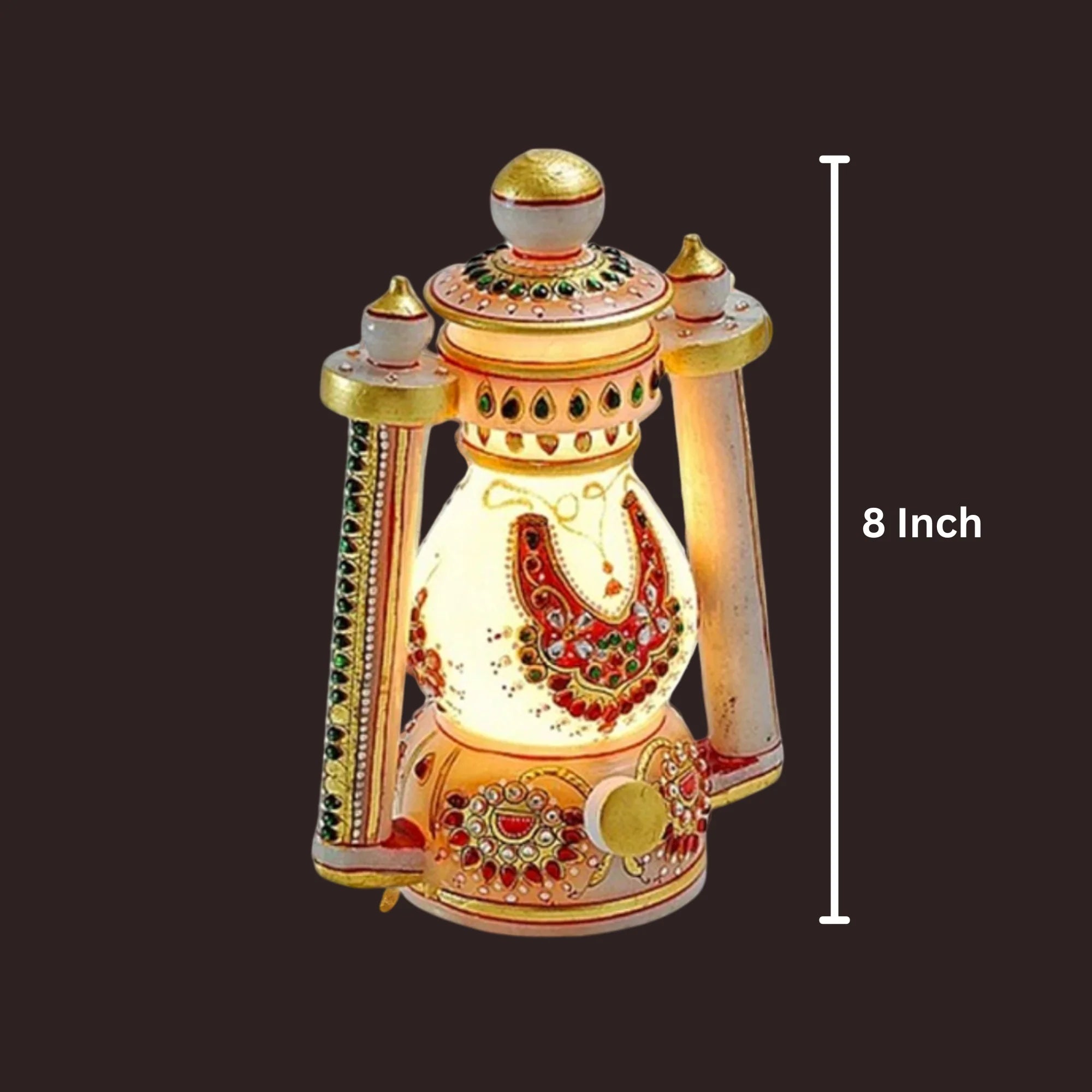 Beautiful Traditional Painting Hanging Lalten/lantern with electronic holder