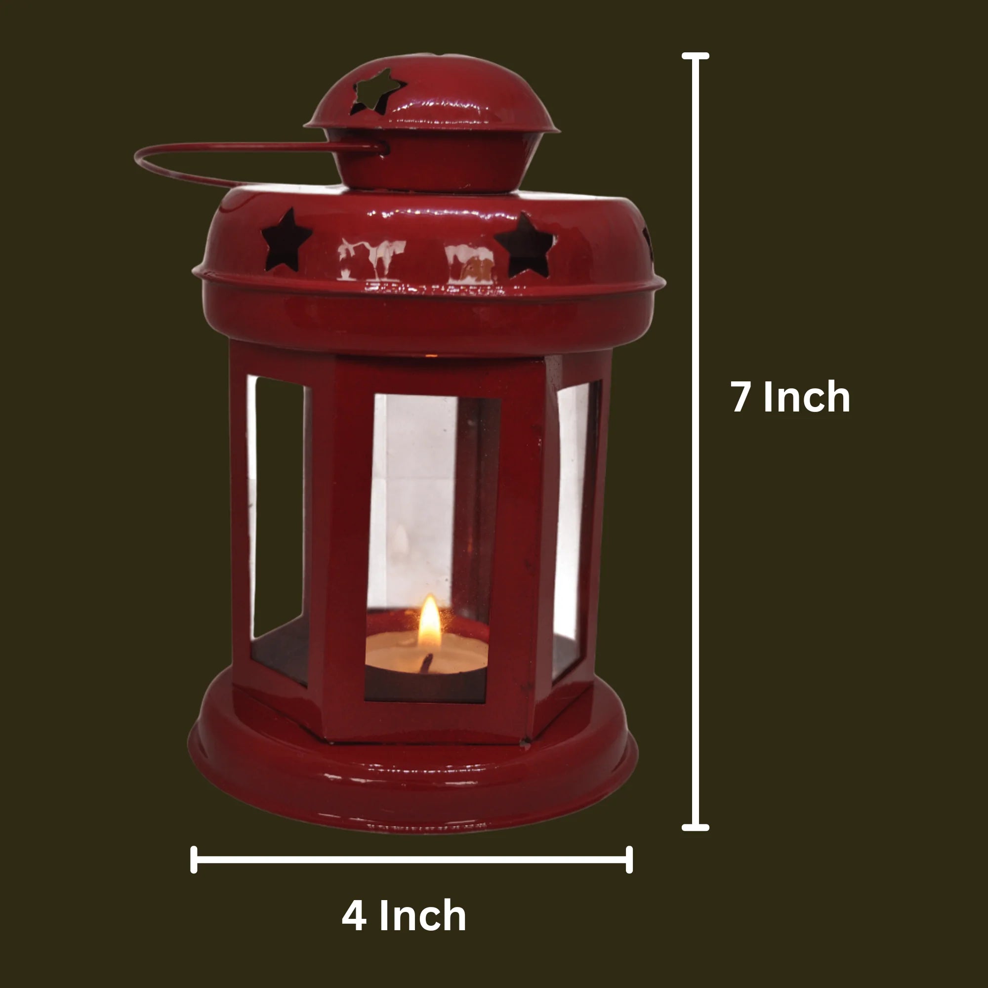 Beautiful Lantern Tealight Holder Hanging Showpiece set of 2 pc