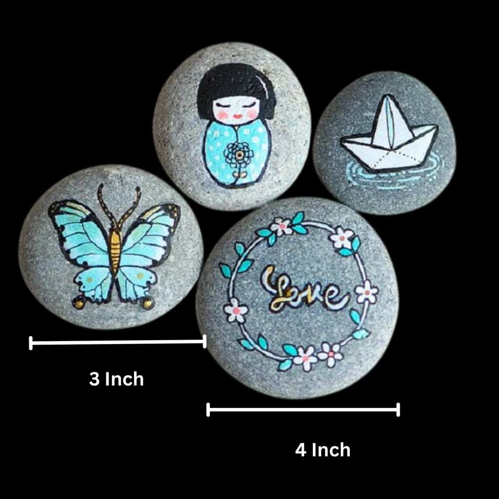 Beautiful Painting Stones Showpiece