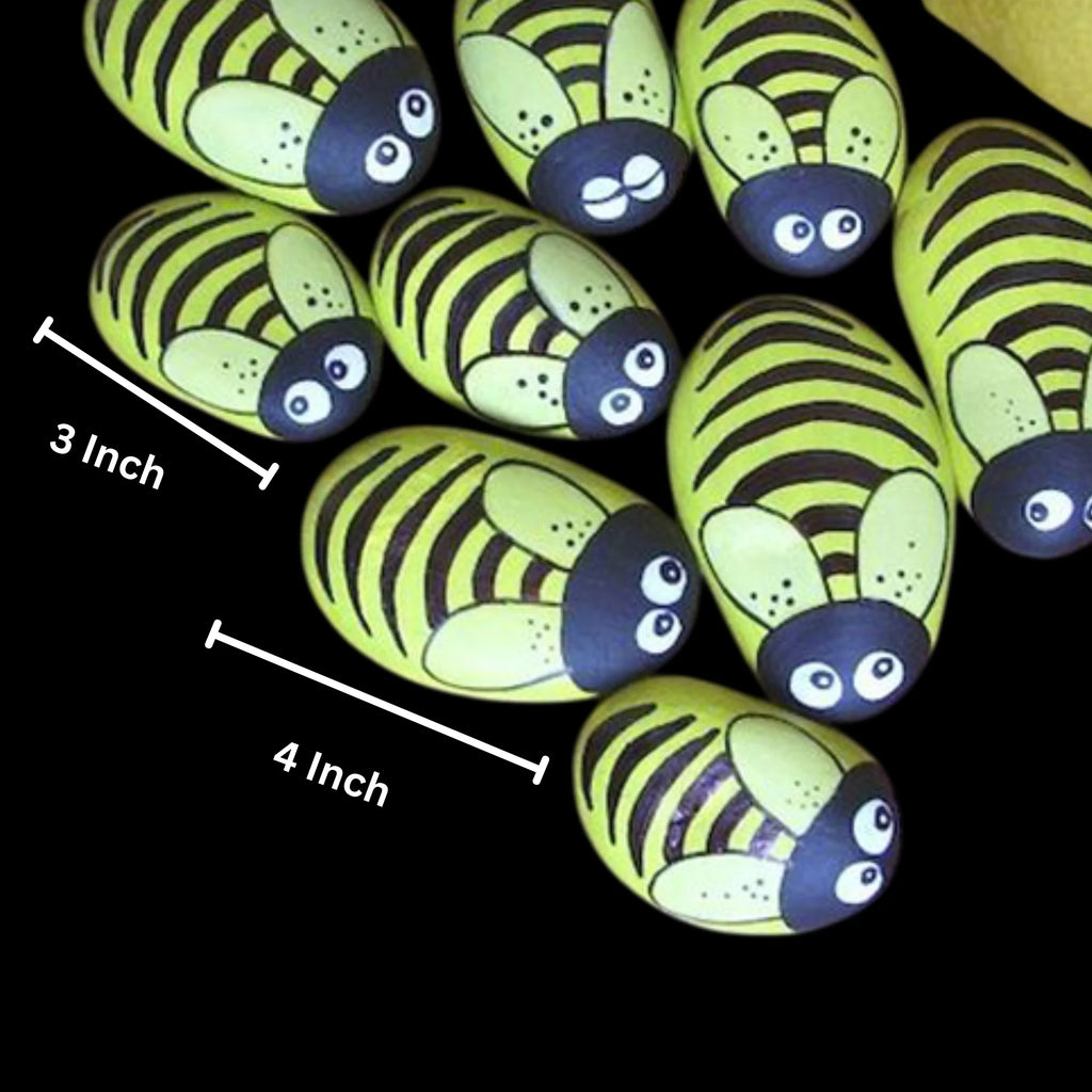 Beautiful Painting Stones Showpiece 6 Pcs