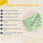 Wooden Hand Painted Serving Tray Bird Design