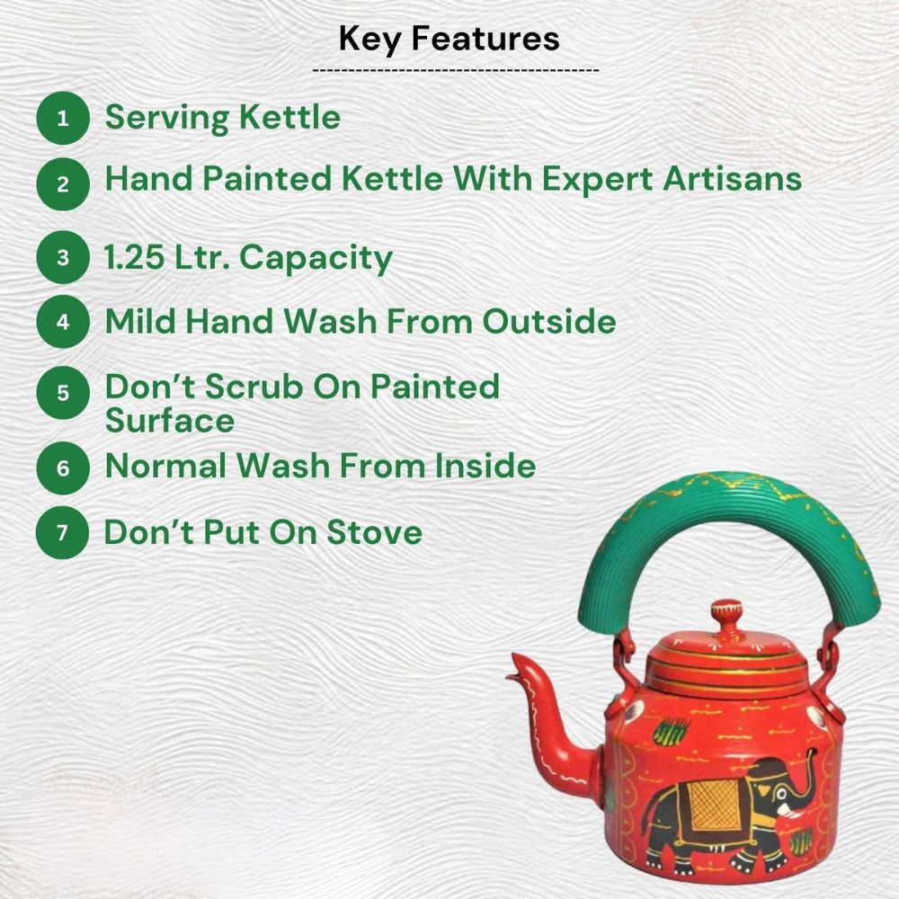 Hand Painted Aluminum Single Kettle