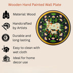 Hand-Painted Pichwai Divine Cow & Calf Wall Plate