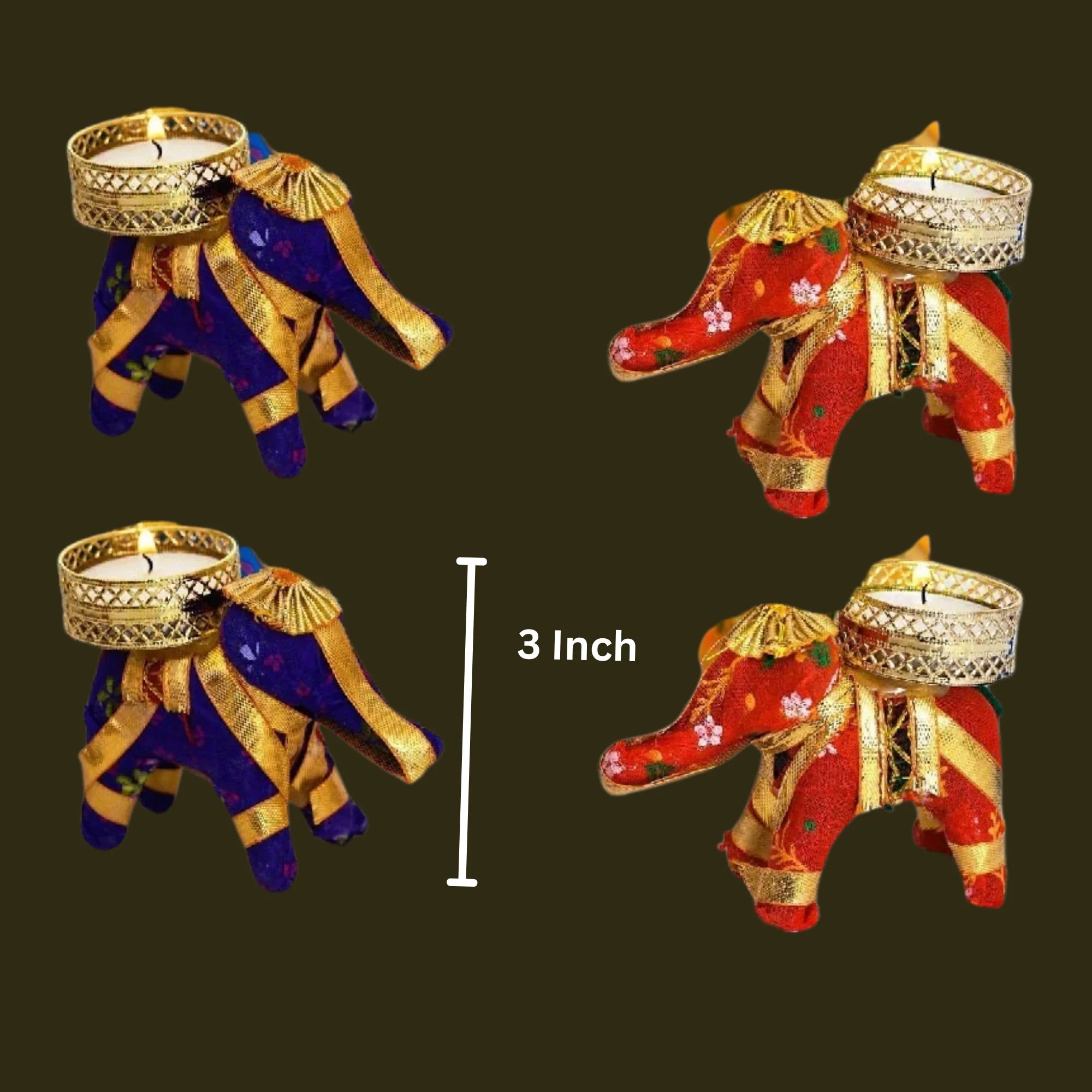 Elephant Tea Light Candle Holder Décor