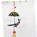Peocock Hanging Jhoomer Dream Catcher Set of 10 pcs - Multicolour