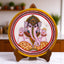Marble Round Ganesh Plate With Wood Stand