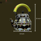Aluminum Painted Tea Kettle Figurine Decorative