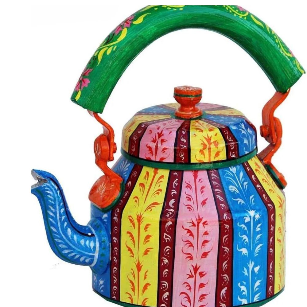 Aluminum Painted Tea Kettle Figurine Decorative Secondary image