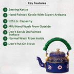 Aluminum Painted Tea Kettle Figurine Decorative