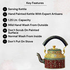 Aluminum Painted Tea Kettle Figurine Decorative