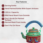 Aluminum Painted Tea Kettle Figurine Decorative