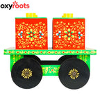 Dry Fruit Box Set of 4 With Trolley Cart - Green