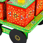 Dry Fruit Box Set of 4 With Trolley Cart - Green