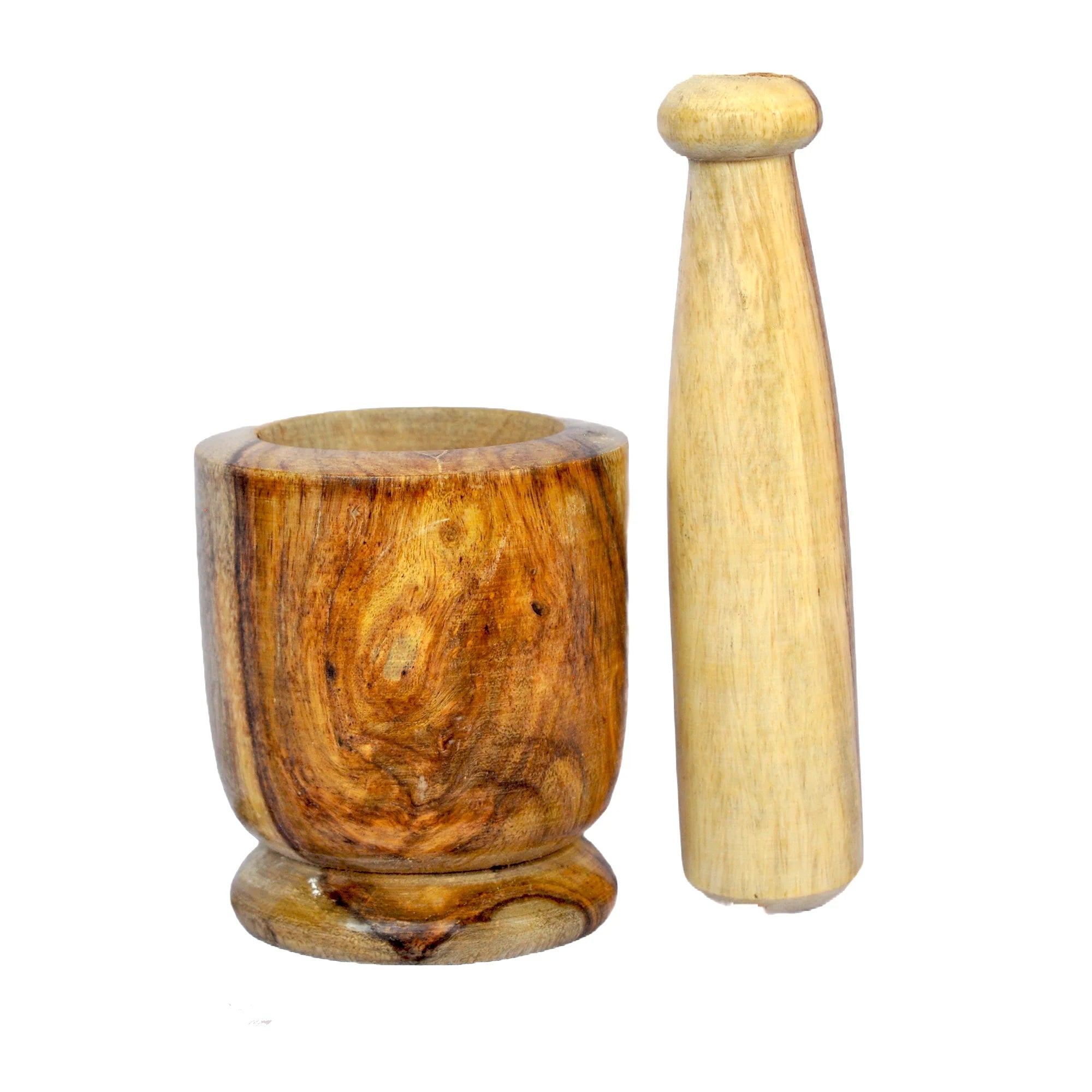 Wooden Natural Mortar And Pestle Okhali And Musal Set Secondary image