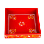 Revolving Dryfruit Art Decorative Serving Tray - Multicolour