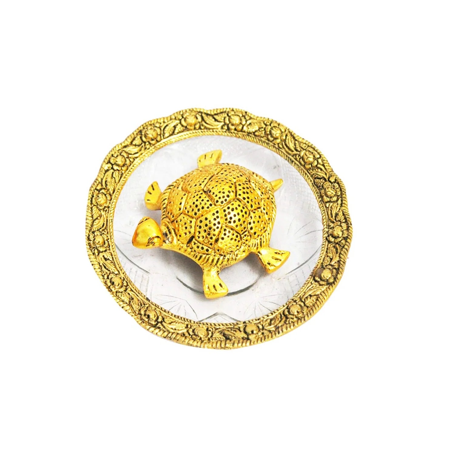 Metal Tortoise With Glass Plate Secondary image