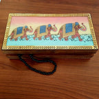 Wooden Painted Jewellery Box 10x8 Inch