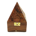 Wooden Dhoop Dani Stand / Lobandan Small Shape Box set of 2 Pc