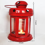 Metal Star Wall Hanging Candle Holder For Red set of 2 pc