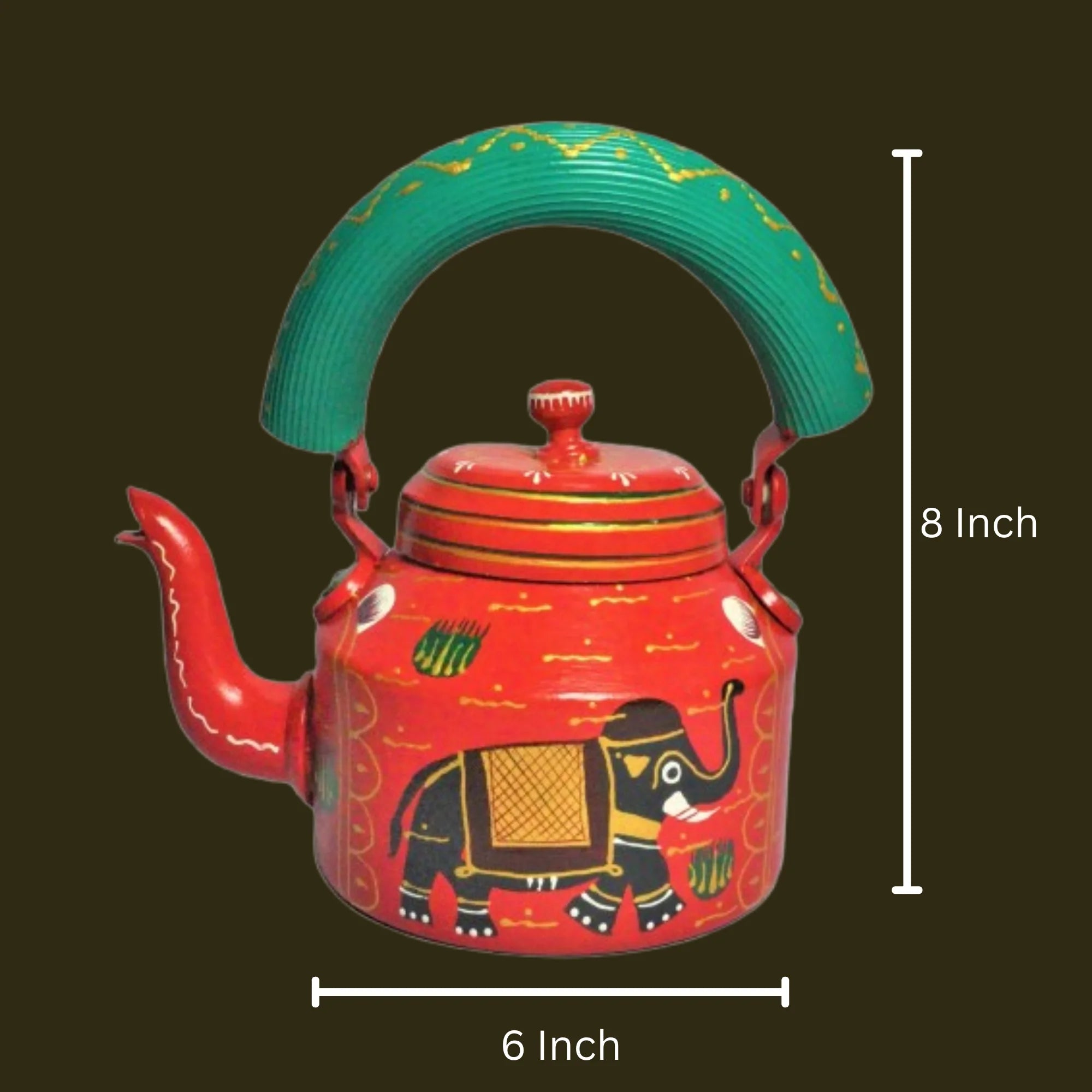Hand Painted Aluminum Single Kettle
