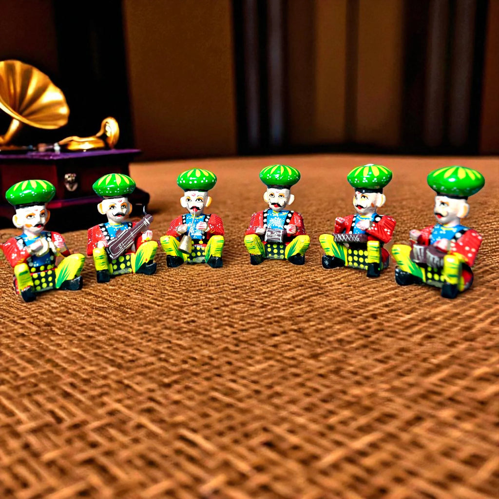 Wooden Musician Painted Babla Set of 6