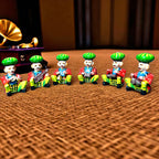 Wooden Musician Painted Babla Set of 6