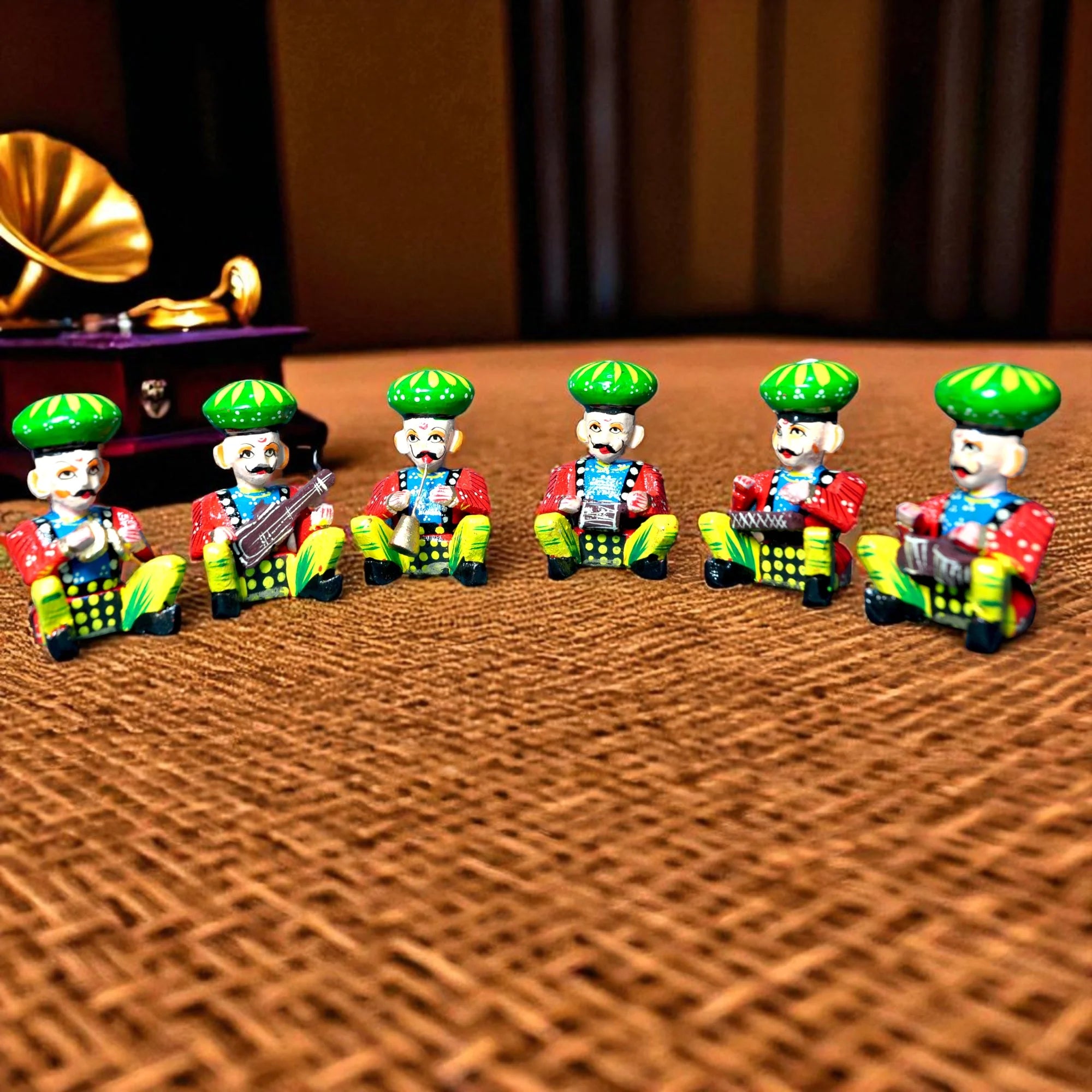 Wooden Musician Painted Babla Set of 6