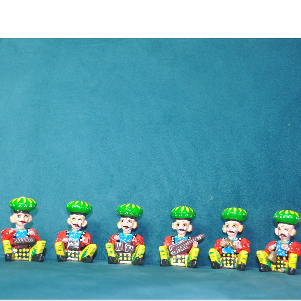 Wooden Musician Painted Babla Set of 6