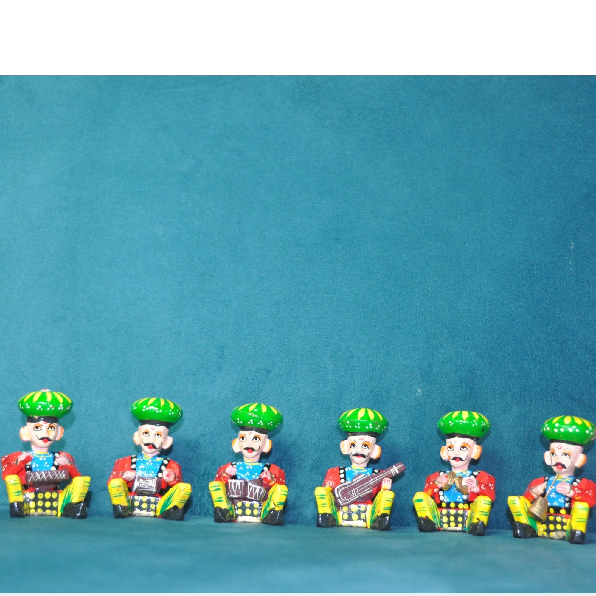 Wooden Musician Painted Babla Set of 6