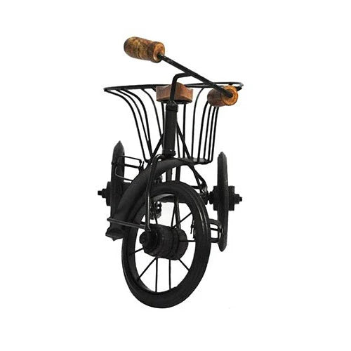 Wood And Iron Cycle Rickshaw Table Top Showpiece