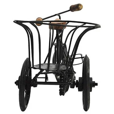 Wood And Iron Cycle Rickshaw Table Top Showpiece