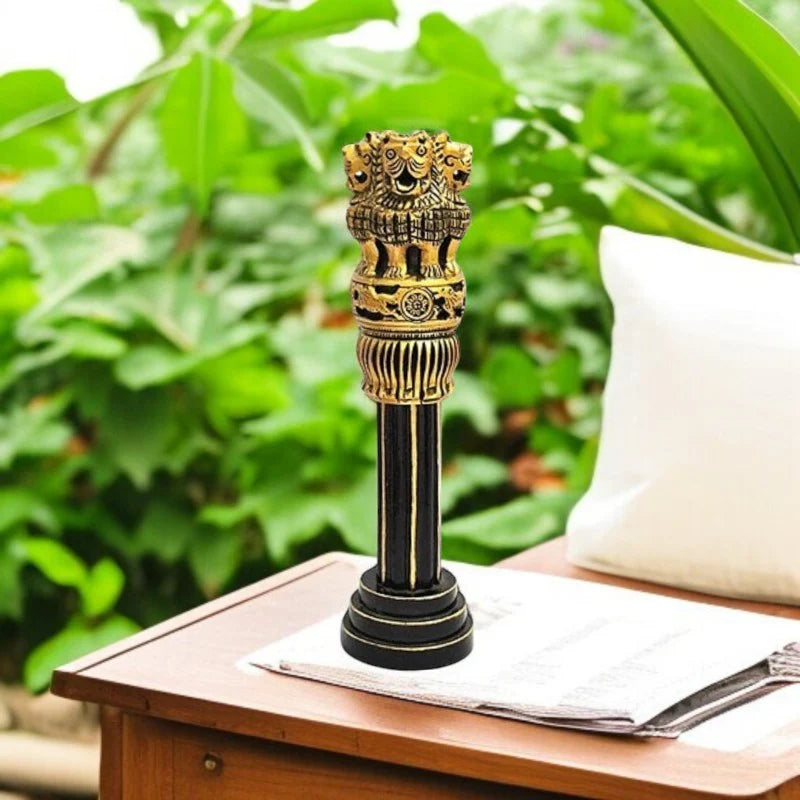 Wooden Antique Ashoka Stambh Pillar Décor