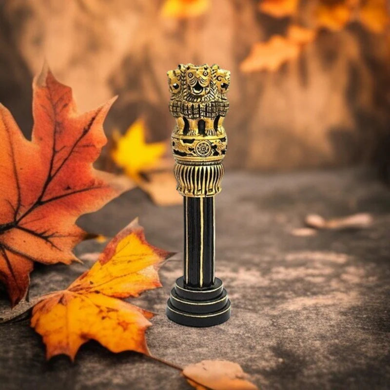 Wooden Antique Ashoka Stambh Pillar Décor Secondary image