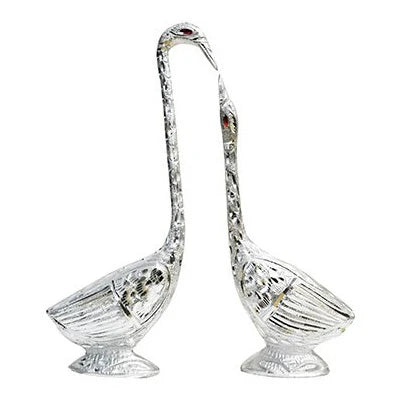 Beautiful Metal Pair Kissing Duck Showpiece - Set of 2 Secondary image