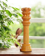 Wooden Antique Ashoka Stambh Pillar Showpiece