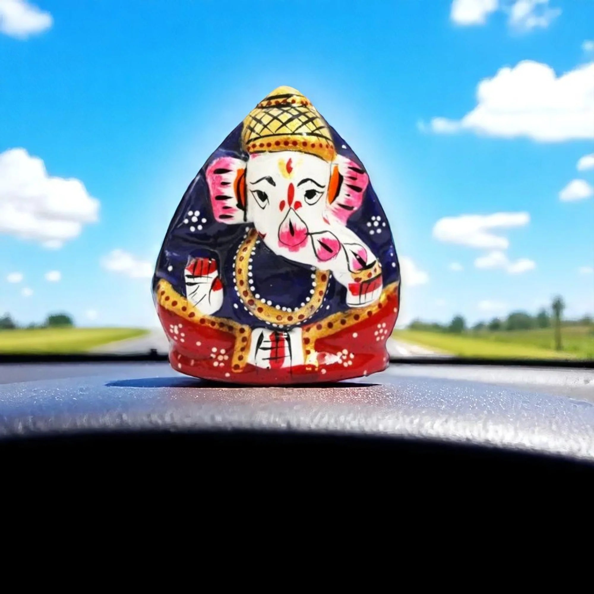 Metal Lord Ganesha Ji Idol Puja Gift Showpiece Secondary image